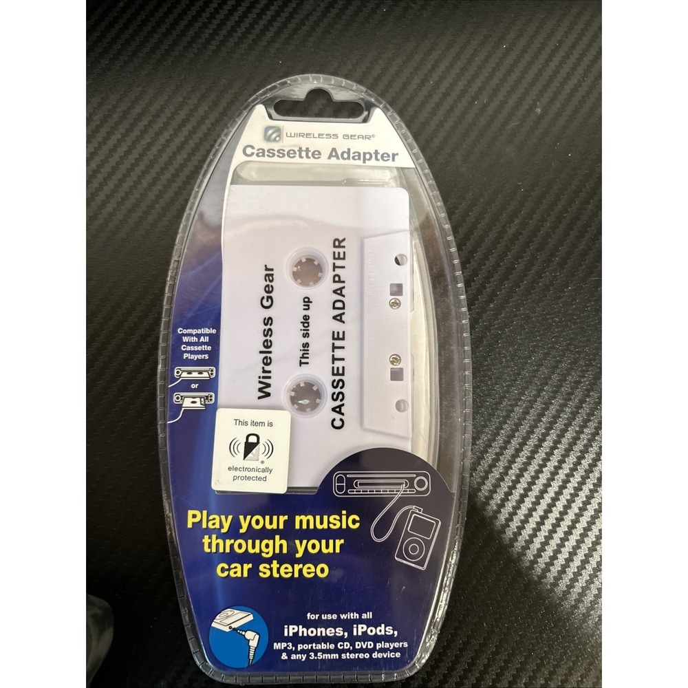 Wireless Gear Universal Audio Cassette Adapter for Car Stereo Sound New